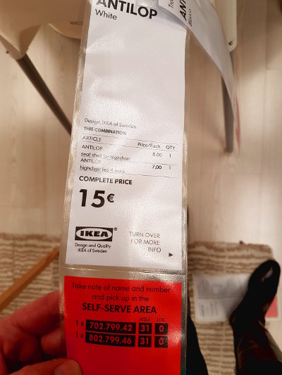 IKEA, prijskaartje, Dag van de Grondwet
